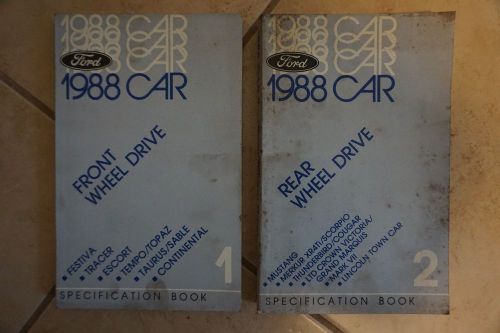1988 ford front and rear wheel drive 1 and 2 book specification book manual set