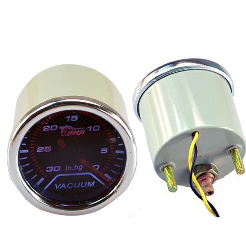 Car motor smoke len 2&#034; 52mm indicator vacuum gauge meter kit in.hg