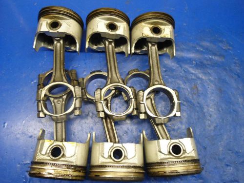 14019883, 14006722 set of pistons &amp; rods, 1982-1985 omc v6 229 3.8l sterndrive