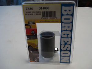 Borgeson 314000 steering coupler 13/16&#034;-36 to 1&#034; bore (steel)