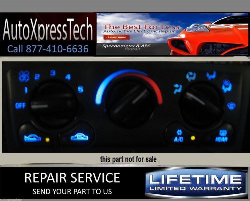 Corvette climate control display repair blue led  rebuild upgrade service manuel