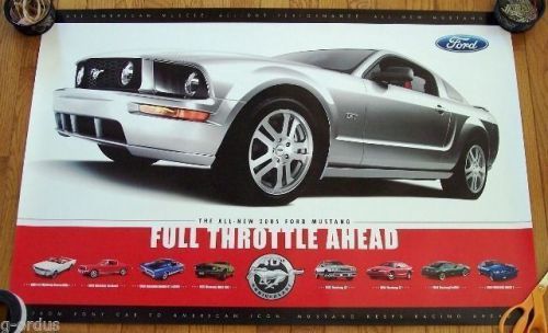 2005 ford mustang gt 40th anniversary poster! 1968 shelby gt500 &amp; 1970 boss 302!