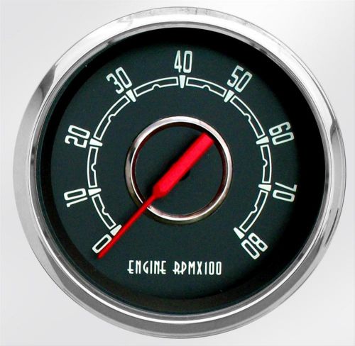 New vintage usa woodward series tachometer gauge 0-8,000 3 3/8&#034; dia in-dash