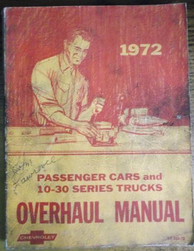 1972 chevrolet, corvette &amp; truck (10-30) shop repair service overhaul manual oem