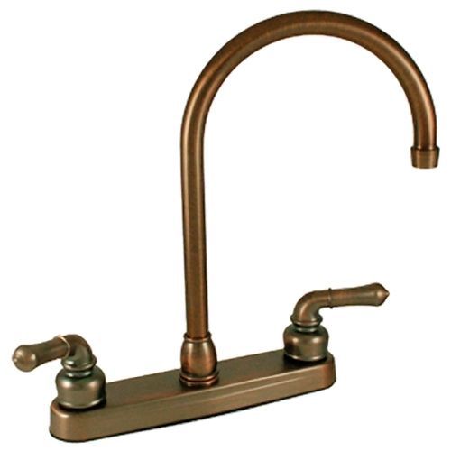 Empire brass u-yob800gsob bronze 8&#034; hi-arc kitchen faucet with tea pot handles