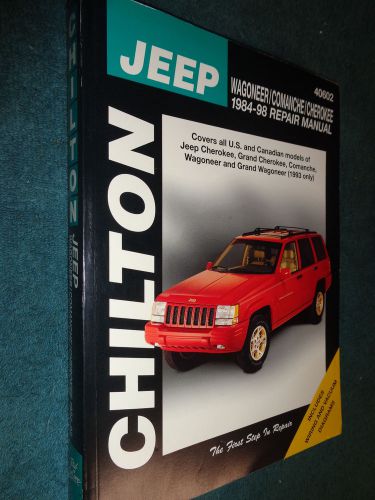 1984-1998 jeep wagoneer / comanchee / cheroke shop manual / service book 99 98++