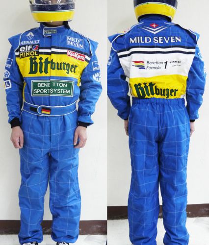 Classic replica f1 benneton b194 1994 95 michael schumacher racing karting suit