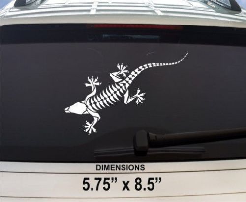Large tribal lizard skeleton decal /  5.75&#034;x 8.5&#034; black or white graphic