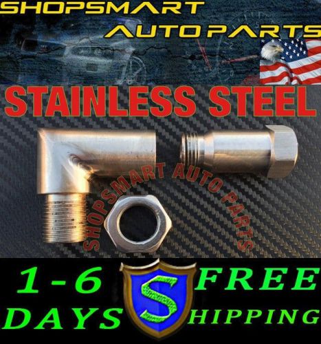 304 stainless steel o2 oxygen spacer sensor extension dual fit 90 degrees 02