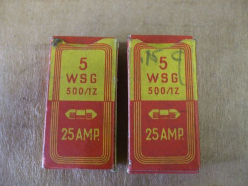 Nos vintage bosch 25 amp fuses-wsg 500/12-two boxes of 5 pcs. ea.-total 10 fuses