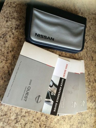 2005 nissan quest owners manuals set+case warranty book