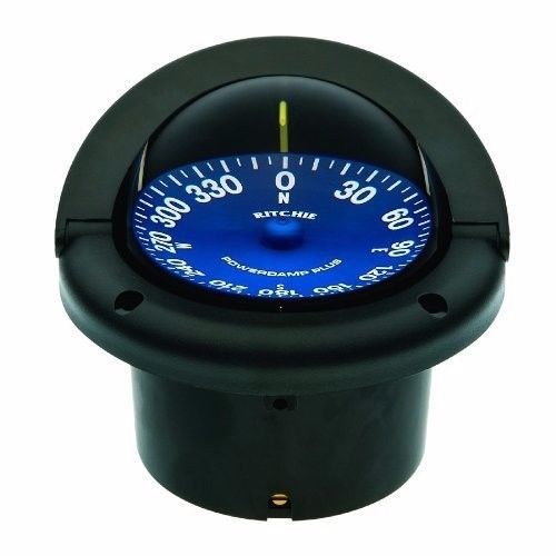 Ritchie high speed performance supersport compass black / blue dial 4&#034; mt. hole