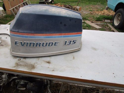Evinrude 135 outboard motor cover cowl cowling v4 73 - 76 lqqk!