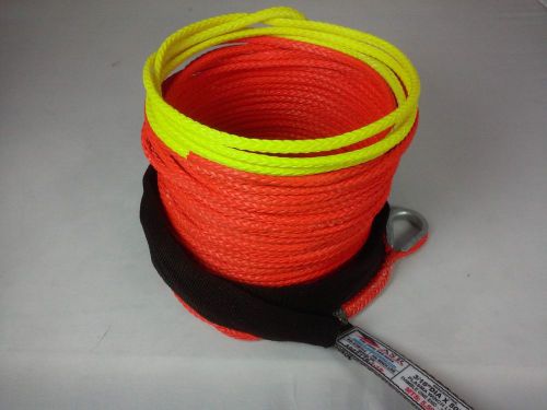 3/16&#034; x 50 feet thimble only synthetic winch rope wire replacement atv utv