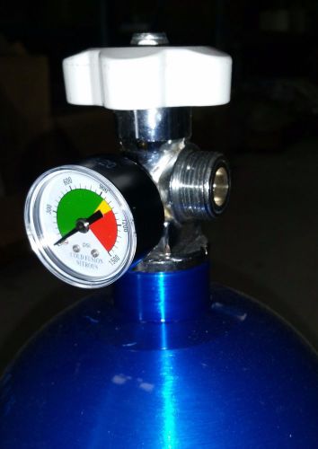 10lb nitrous bottle w/high flow valve &amp; gauge new