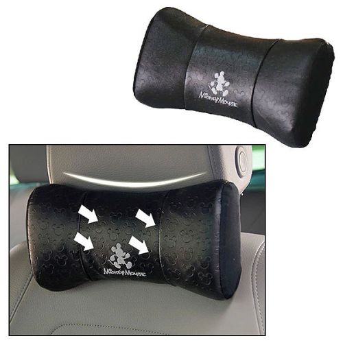 Cushion carbon fiber pillow for headrest car seat black mickey mouse