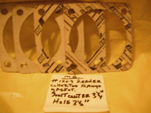 4  #1209  header collector flange gaskets 3 1/2&#034;&#034; hole 4 bolt holes 3 1/4&#034; c-c