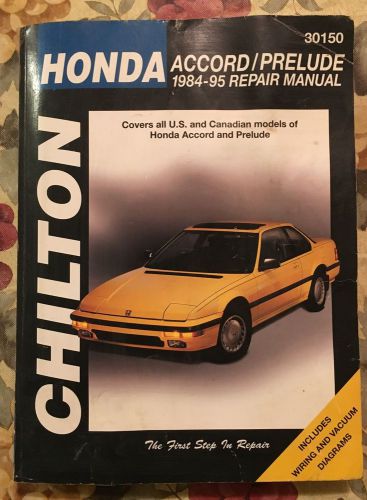 **chilton honda accord prelude 1984-1995 repair manual**