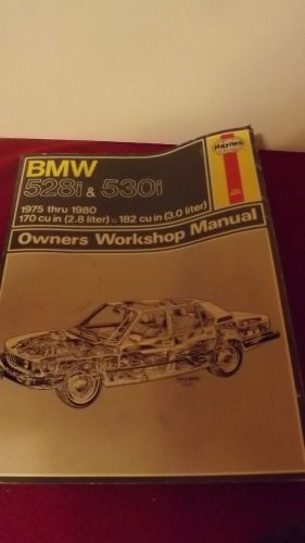 Haynes auto manual 1975 thru 1980 528i&amp;530i bmw owners workshop manual