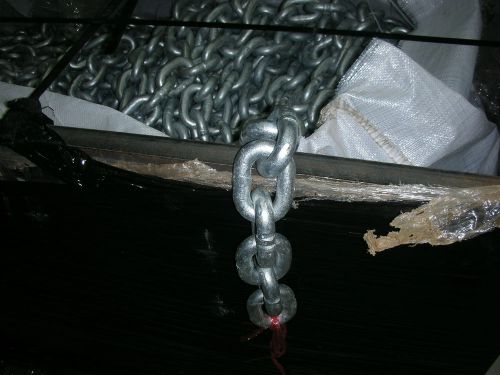 5/8&#034; anchor chain, iso, g4, ht, galvanized, new!