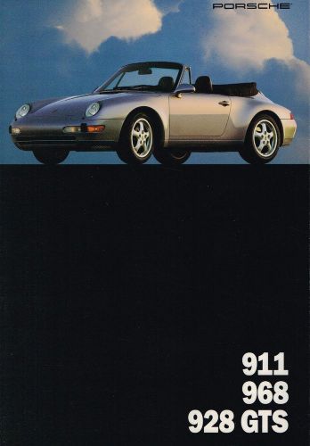 1994 porsche 911 / 968 / 928 gts poster / brochure: carrera, cabriolet