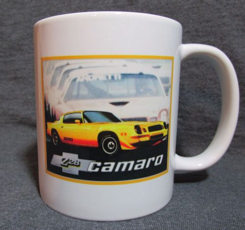 1979 chevrolet camaro z28 coffee cup, mug - vintage andretti ad image - sharp!
