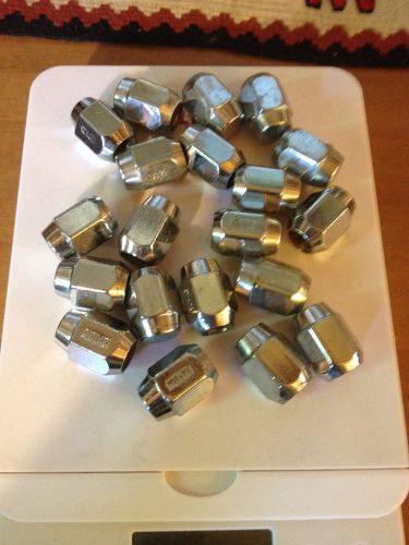 Set of 100 chrome steel 12x1.25 acorn closed ended lug nuts dealers bulk lot