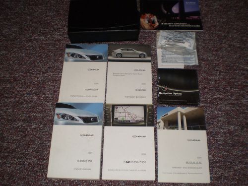 2009 lexus is 350 250 complete car owners manual books instruct dvd guide case