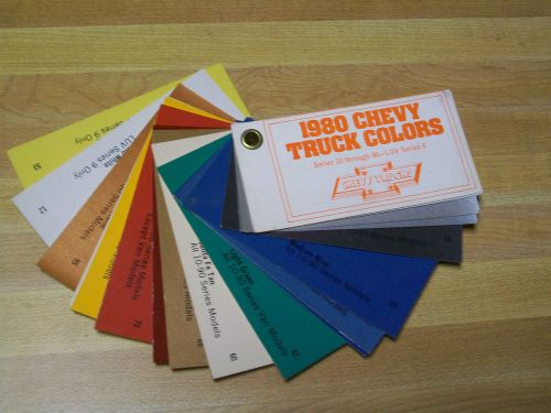 Nos 1980 chevrolet truck color chips series 10 - 90 and luv models