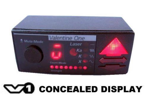 Valentine one concealed display for radar detector