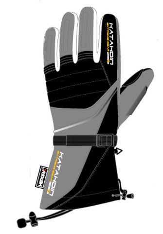 Katahdin frostfire gray insulated cold weather atv snow sports snowmobile glove