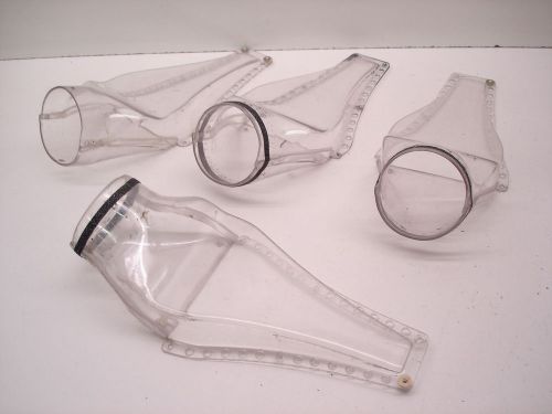 4 nascar assorted lexan naca window air ducts 3&#034; hose port new low profile style