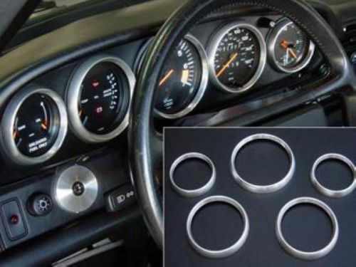 Porsche 911 instrument gauge bezel cover overlays - machined aluminum