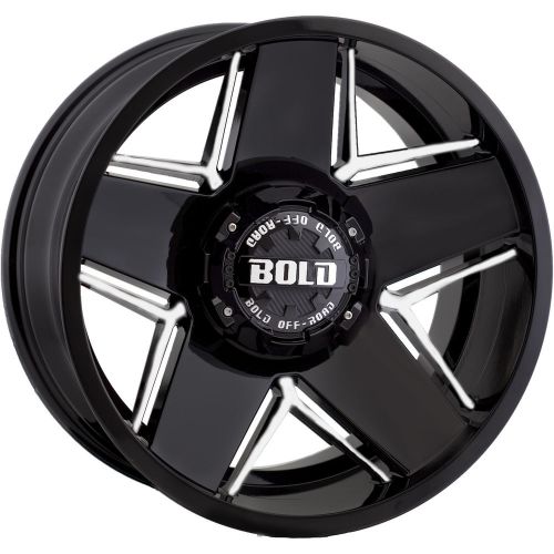 20x10 black milled bold bd004 5x5.5 -24 rims trail blade xt lt285/55r20 tires