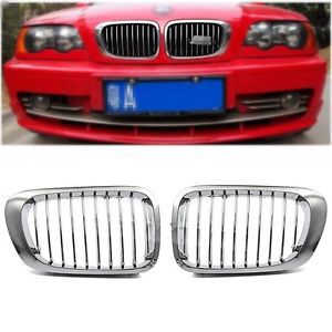 Chrome front kidney grill grille for bmw e46 m3 325ci 330ci 328 3series 2d 99-03