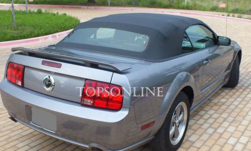 Ford mustang gt convertible top w/heated glass black haartz stayfast cloth 05-14