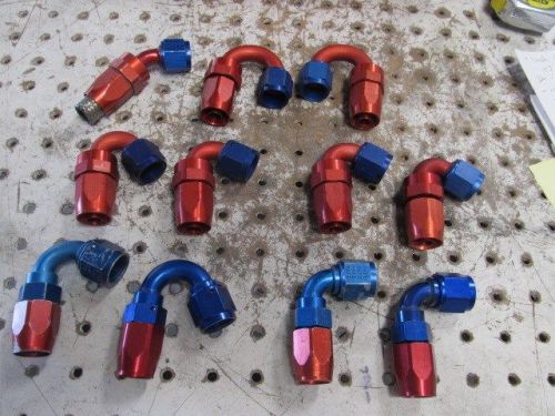 Nascar an-8 reusable fittings x 11 all 4 one money new and used