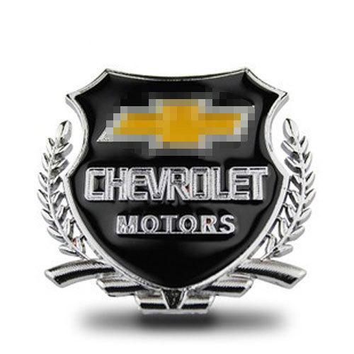 2 pcs silver metal car marked auto emblem graphics decals sticker for "chevrolet