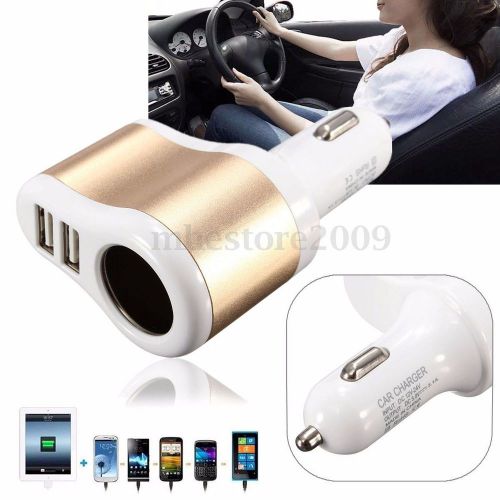 3.1a dual ports one way usb car charger cigarette lighter power socket adapter