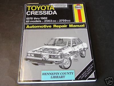 1978-82 toyota cressida automotive repair manual