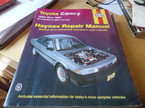 Haynes #92005(us) toyota camry 1983-91 gas model&#039;s auto repair manual