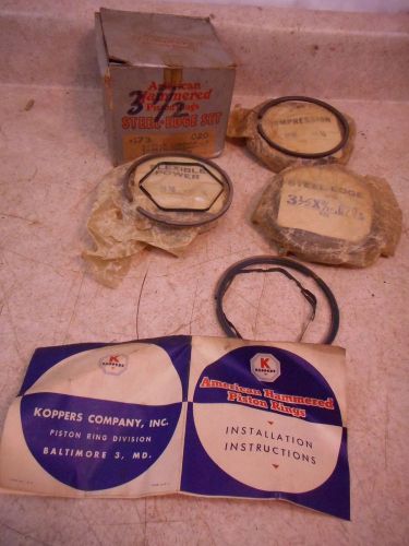 American hammered p.r. #173 , .020 piston ring kit, complete, nos, vintage 6