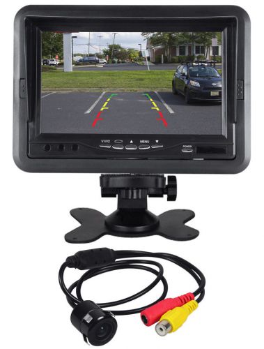 Rockville flush mount/keyhole universal backup camera+7&#034; dash mount car monitor