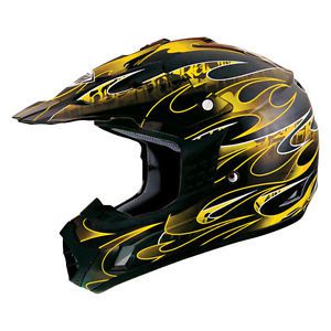 Thh 02-8357 - tx-12 flame matte black/yellow helmet xl