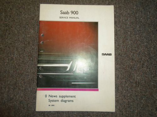 1991 saab 900 0 news supplement system diagrams service manual factory oem