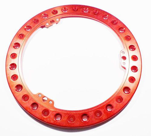 Pswr sprint car stander type beadlock rim with 3 fastener clips red