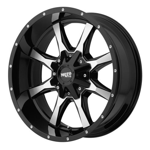 8 lug 8x165.1 8x6.5 moto metal mo970 20x9 black n machined +0mm wheels rims