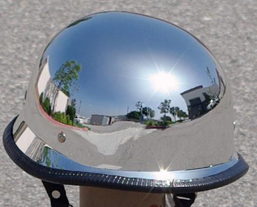 S m l xl  ~ chrome mirrored german style dot approved motorcycle helmet chopper
