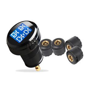 Lcd display car tire pressure monitor system auto tpms with 4 internal sensors