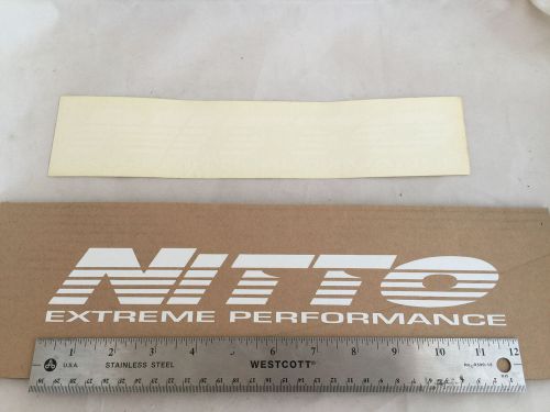 One new small white nitto tires windshield vinyl sticker decal 12&#034; x 2&#034;